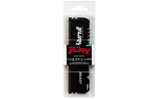 Memoria Ram UDIMM KINGSTON Fury Beast 8GB DDR4 3200MHz CL16 1.35V Single Negro